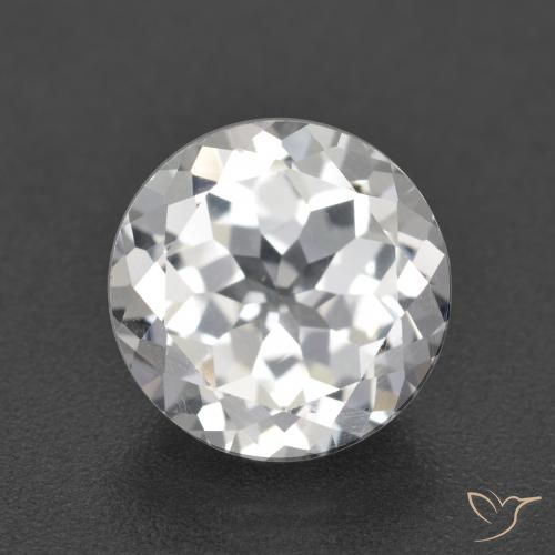 3.60ct Натуральный Белый Топаз, Круглый, VVS-VS