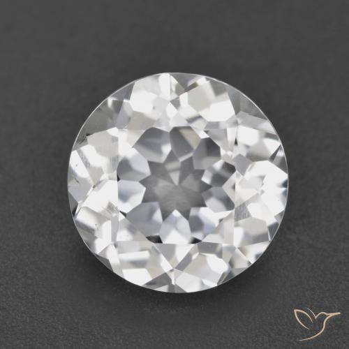 3.68ct Натуральный Белый Топаз, Круглый, VVS-VS