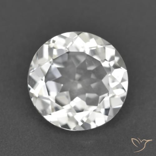 3.62ct Натуральный Ясно Белый Топаз, Круглый, Чистота VVS
