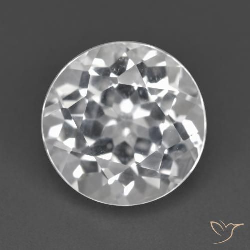 4.06ct Натуральный Ясно Белый Топаз, Круглый, Чистота VVS