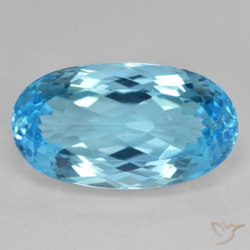 13.52ct Натуральный Свисс-Блю Топаз, Овал, Чистота VS