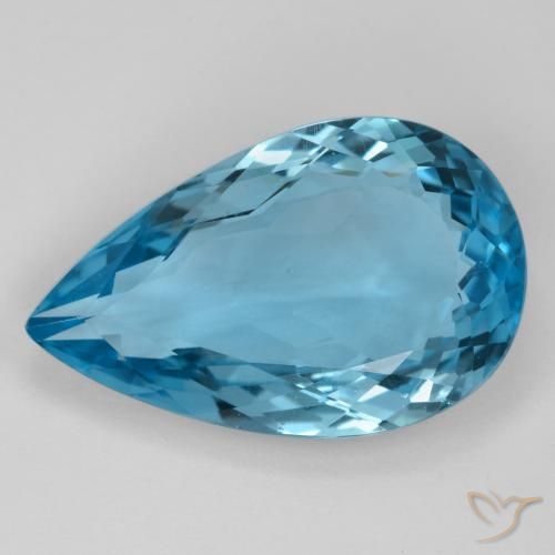 16.70ct Натуральный Свисс-Блю Топаз, Форма груши, VVS-VS
