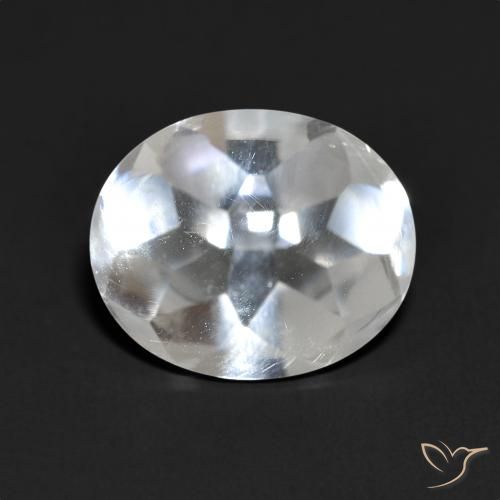 5.49ct Натуральный Ясно Белый Топаз, Овал, Прозрачный