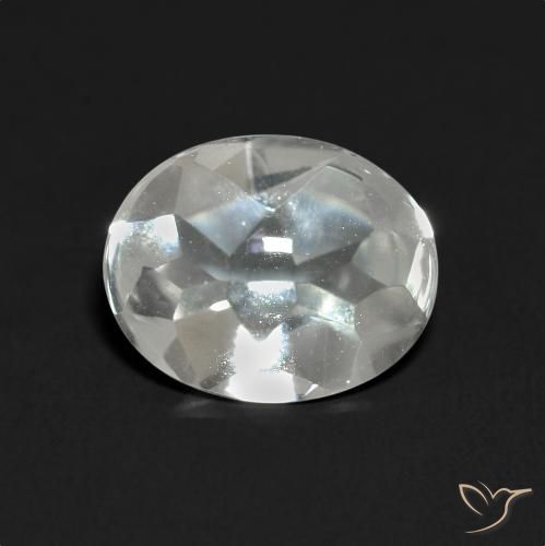 3.51ct Натуральный Белый Топаз, Овал, Прозрачный