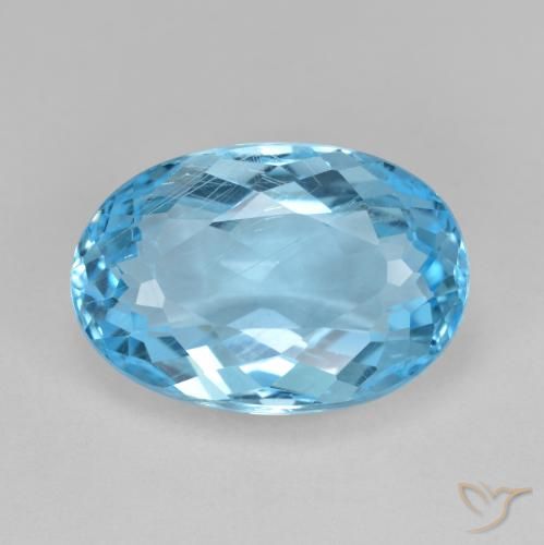 11.58ct Натуральный Свисс-Блю Топаз, Овал, Чистота VS