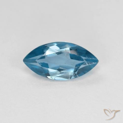 1.26ct Натуральный Свисс-Блю Топаз, Маркиза, Чистота VS