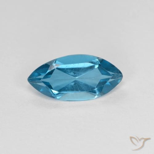 1.09ct Натуральный Свисс-Блю Топаз, Маркиза, Чистота VS