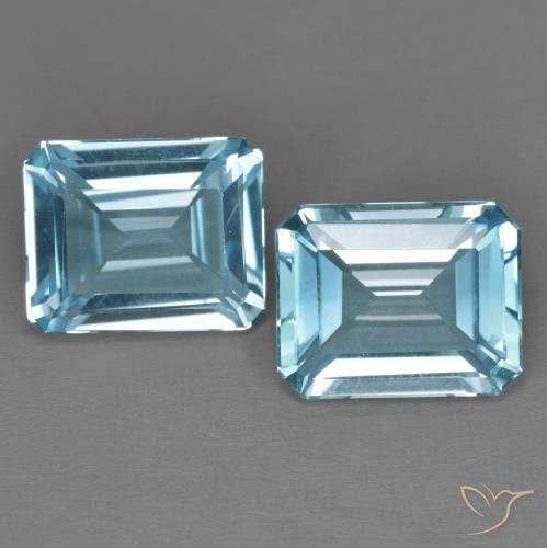 6.99 карата, натуральный Небесно Голубой Топаз, Октагон / Изумрудная Огранка, VVS-VS