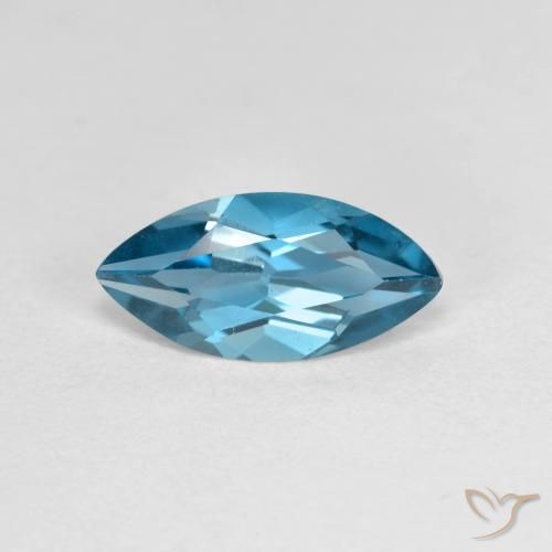 1.22ct Натуральный Лондон-Блю Топаз, Маркиза, VVS-VS