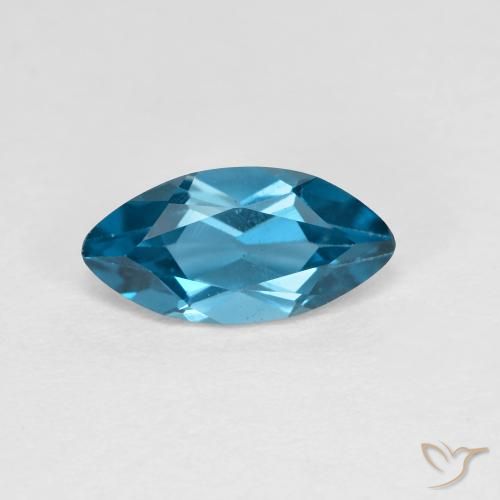 1.36ct Натуральный Лондон-Блю Топаз, Маркиза, Чистота VS