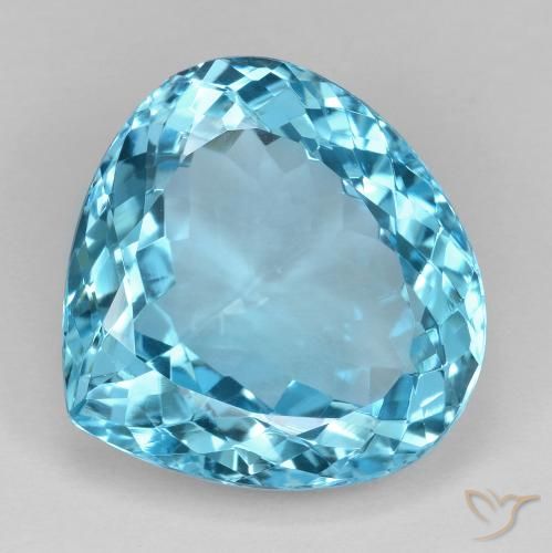 19.02ct Натуральный Свисс-Блю Топаз, Форма груши, Чистота VVS