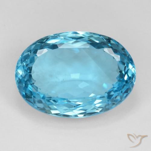 24.69ct Натуральный Свисс-Блю Топаз, Овал, Чистота VS