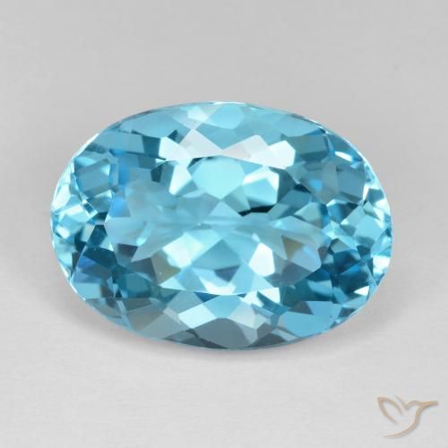 18.38ct Натуральный Свисс-Блю Топаз, Овал, Чистота VVS