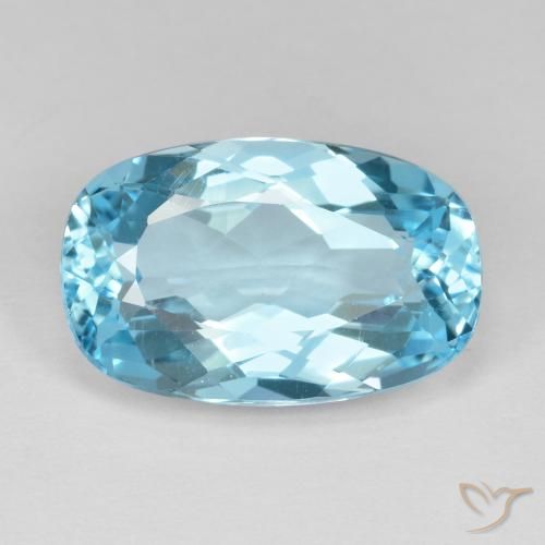 12.60ct Натуральный Свисс-Блю Топаз, Подушка, Чистота VVS