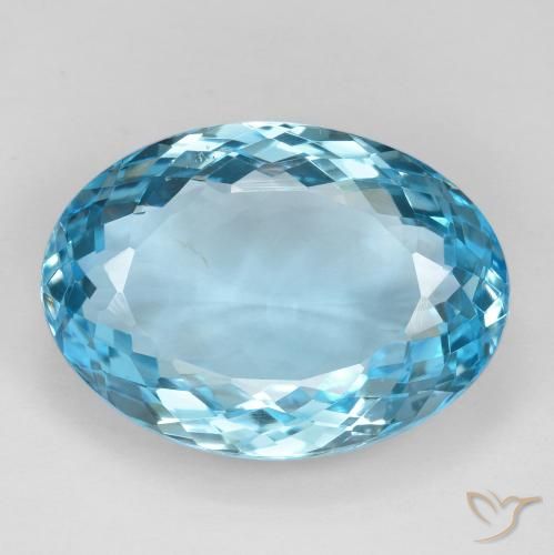 27.65ct Натуральный Свисс-Блю Топаз, Овал, Чистота VVS