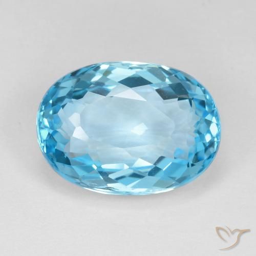 13.36ct Натуральный Свисс-Блю Топаз, Овал, Чистота VVS