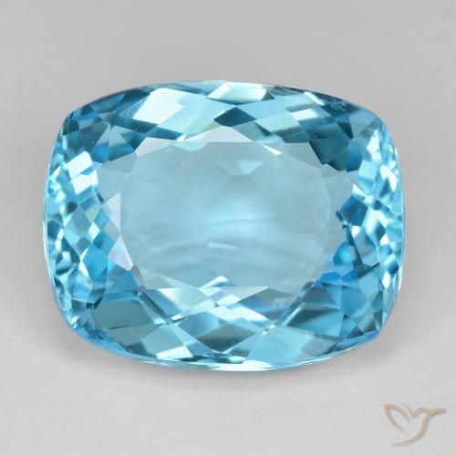 25.26ct Натуральный Свисс-Блю Топаз, Подушка, Чистота VVS