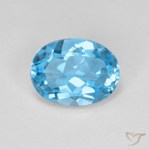 2.08ct Натуральный Свисс-Блю Топаз, Овал, Чистота VS