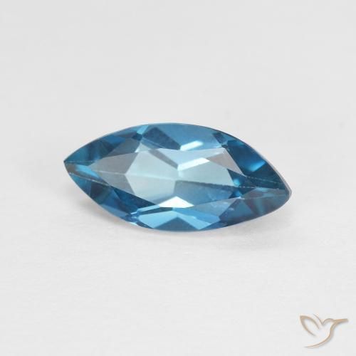 1.35ct Натуральный Лондон-Блю Топаз, Маркиза, VVS-VS