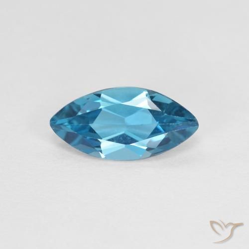 1.20ct Натуральный Лондон-Блю Топаз, Маркиза, VVS-VS