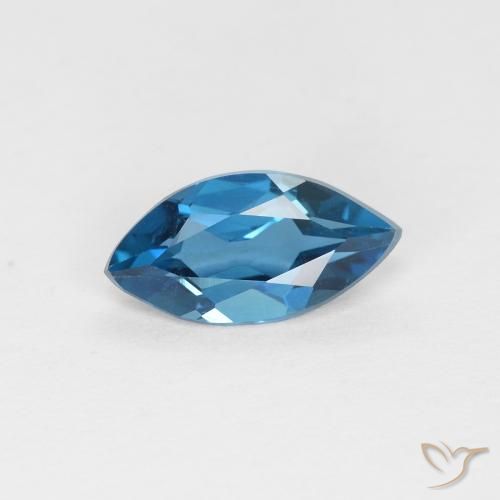 0.89ct Натуральный Лондон-Блю Топаз, Маркиза, VVS-VS