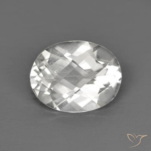 3.34ct Натуральный Белый Топаз, Овал, Чистота VVS