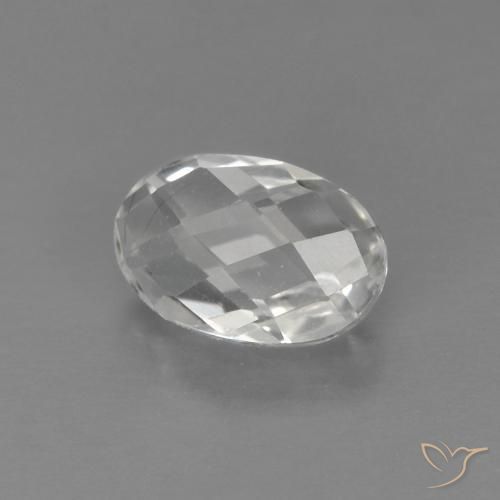 0.67 карата, натуральный Белый Топаз, Овал, Чистота VVS