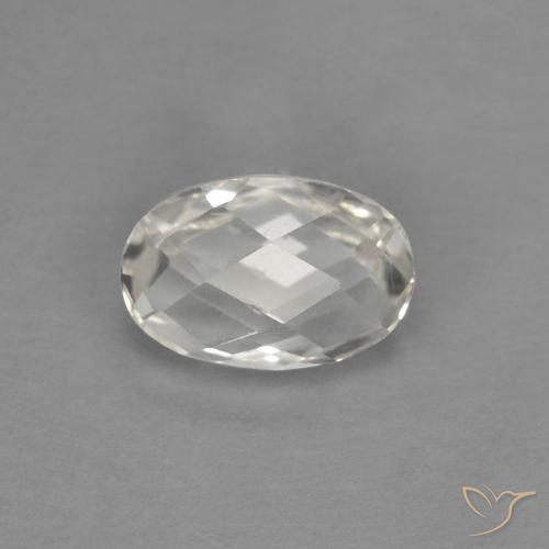 0.64ct Натуральный Теплый белый Топаз, Овал, Чистота VS