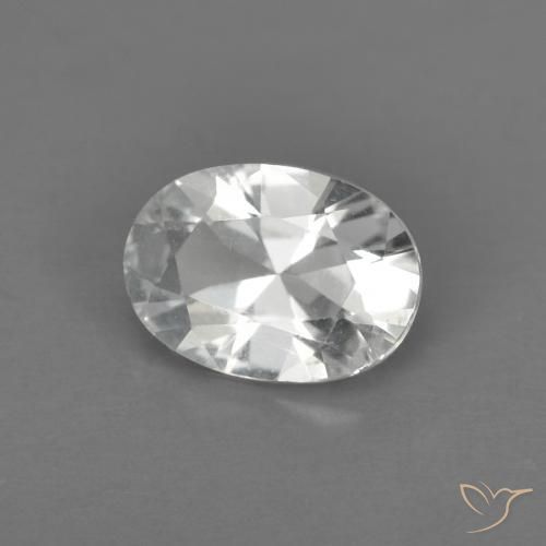 0.87ct Натуральный Теплый белый Топаз, Овал, Чистота VS