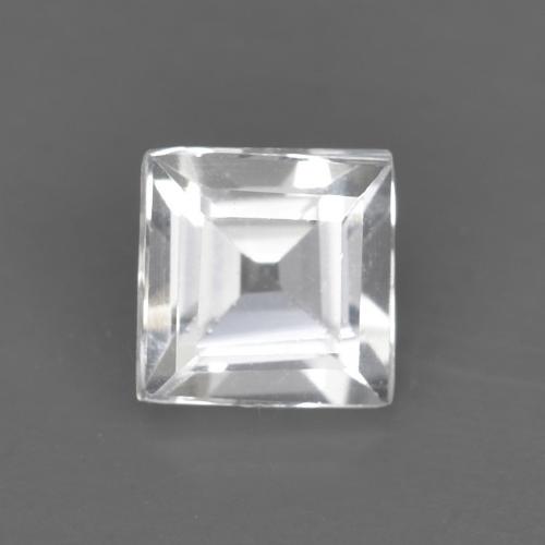 0.52ct Натуральный Белый Топаз, Квадрат, VVS-VS