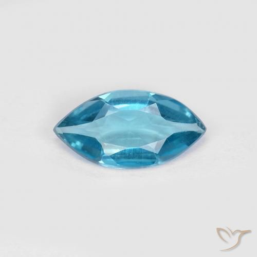 0.91ct Натуральный Лондон-Блю Топаз, Маркиза, Чистота VS