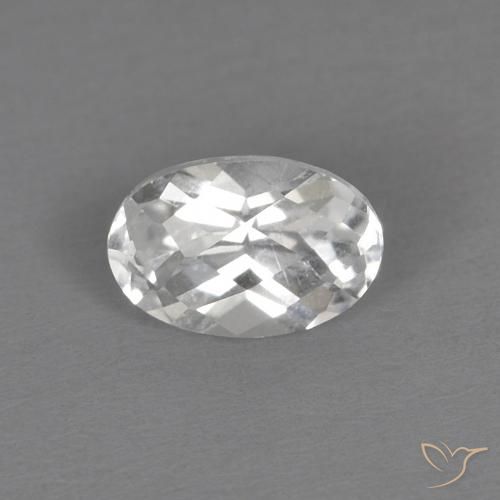 0.69ct Натуральный Белый Топаз, Овал, Чистота VVS