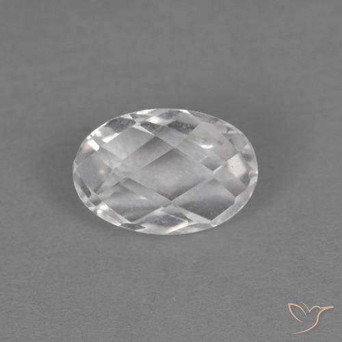 0.68ct Натуральный Белый Топаз, Овал, Чистота VVS