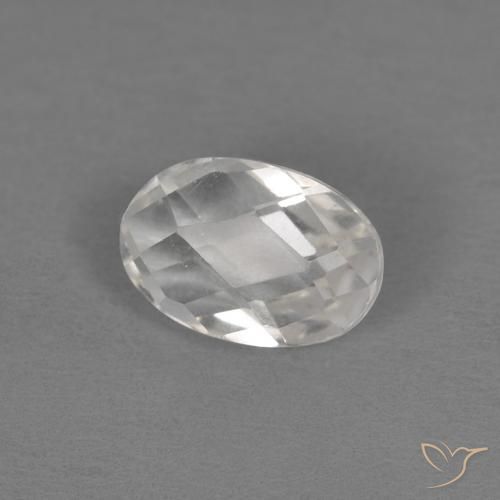 0.61ct Натуральный Белый Топаз, Овал, Чистота VVS