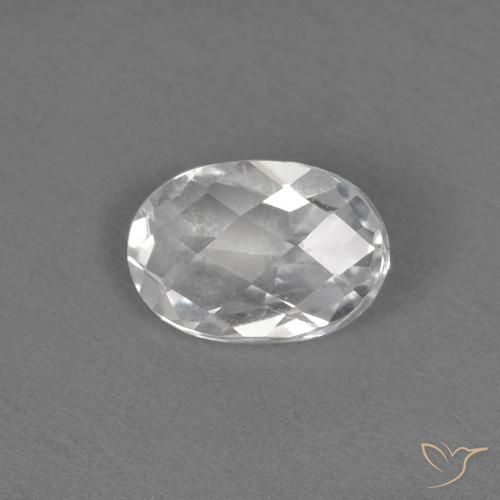0.56ct Натуральный Белый Топаз, Овал, Чистота VVS
