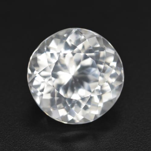 5.85ct Натуральный Белый Топаз, Круглый, VVS-VS
