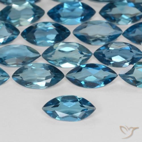 1.10ct Натуральный Лондон-Блю Топаз, Маркиза, Чистота VS