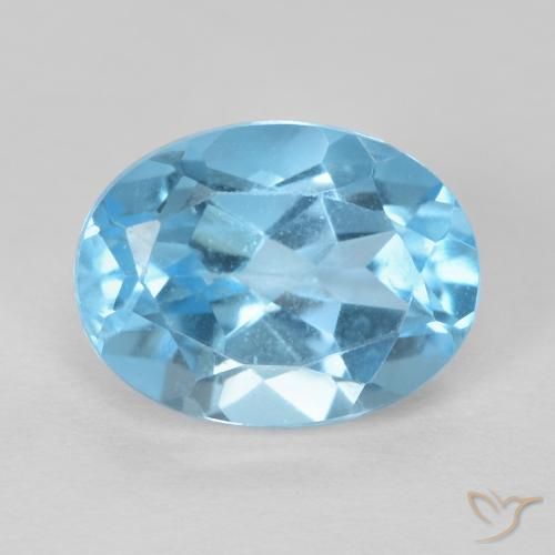 1.81ct Натуральный Свисс-Блю Топаз, Овал, Чистота VS