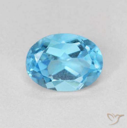 1.68ct Натуральный Свисс-Блю Топаз, Овал, Чистота VS