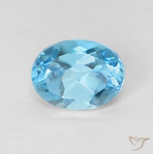 1.77ct Натуральный Свисс-Блю Топаз, Овал, Чистота VS