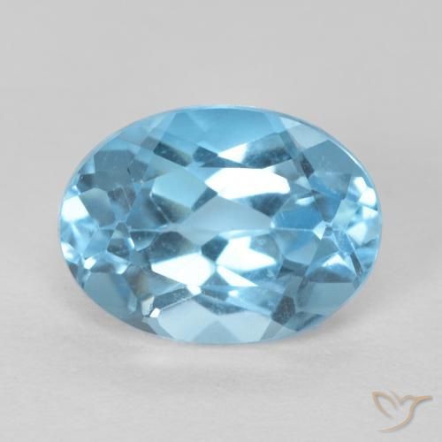 1.67ct Натуральный Свисс-Блю Топаз, Овал, Чистота VS