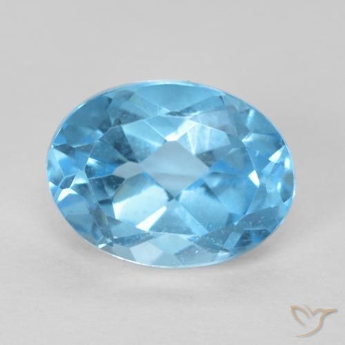 1.65ct Натуральный Свисс-Блю Топаз, Овал, Чистота VS