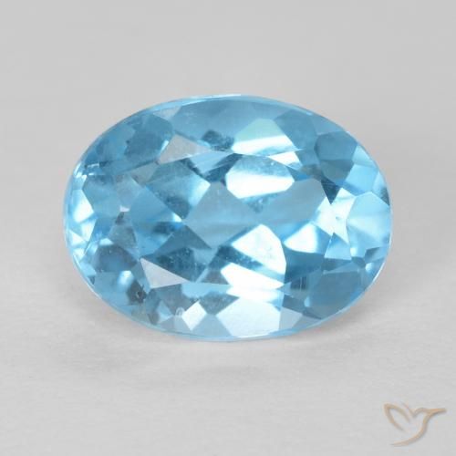 1.61ct Натуральный Свисс-Блю Топаз, Овал, Чистота VS