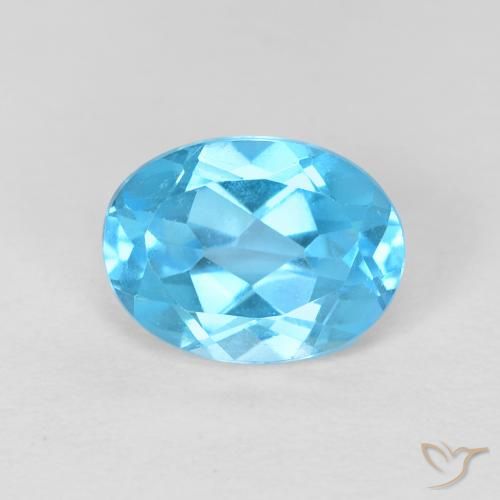 1.66ct Натуральный Свисс-Блю Топаз, Овал, Чистота VVS