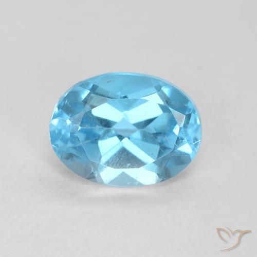 1.72ct Натуральный Свисс-Блю Топаз, Овал, Чистота VS