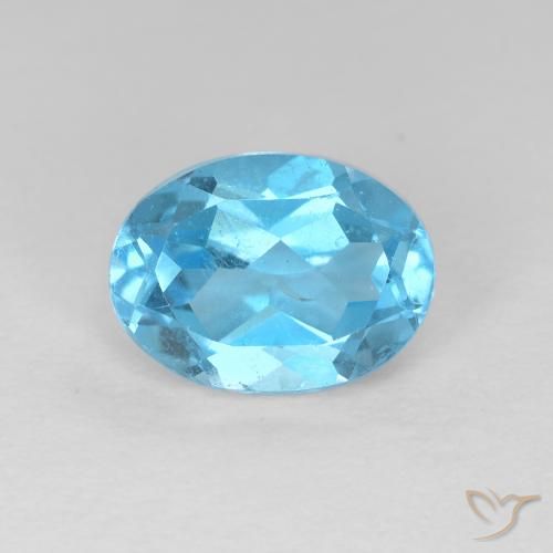1.65ct Натуральный Свисс-Блю Топаз, Овал, Чистота VS