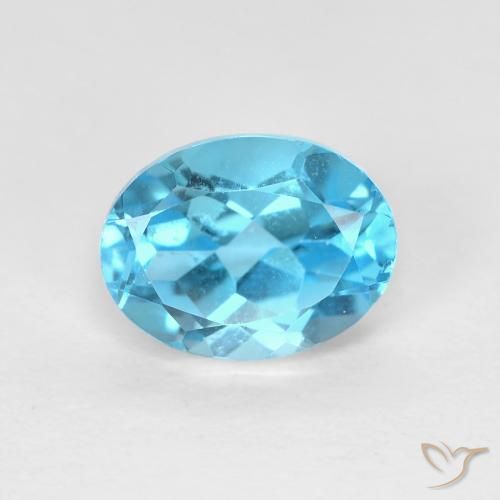 1.78ct Натуральный Свисс-Блю Топаз, Овал, Чистота VVS
