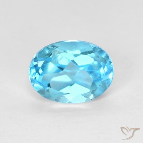 1.66ct Натуральный Свисс-Блю Топаз, Овал, VVS-VS