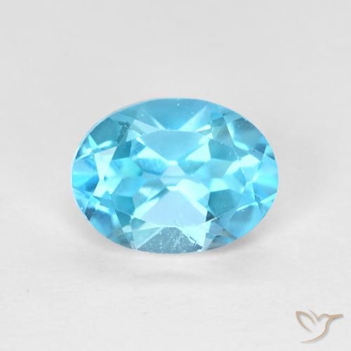 1.66ct Натуральный Свисс-Блю Топаз, Овал, VVS-VS