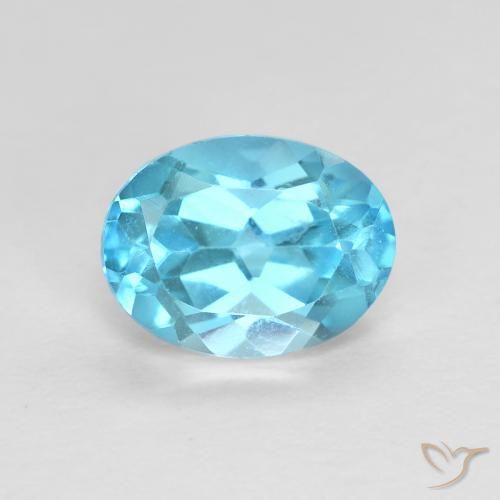 1.77ct Натуральный Свисс-Блю Топаз, Овал, Чистота VVS